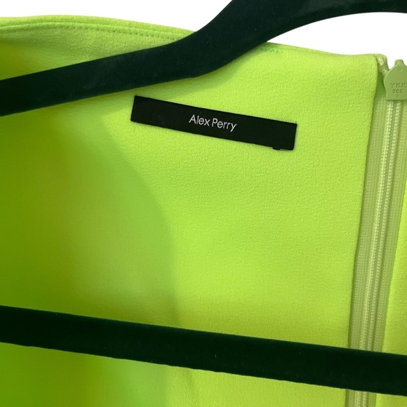 Alex Perry Dale Stretch Crepe Corset Potrait Dress in Lime sz 8 UK 4 US - Picture 4 of 8